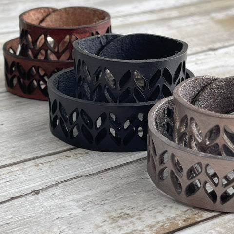 Leather Bracelets and Cuffs
