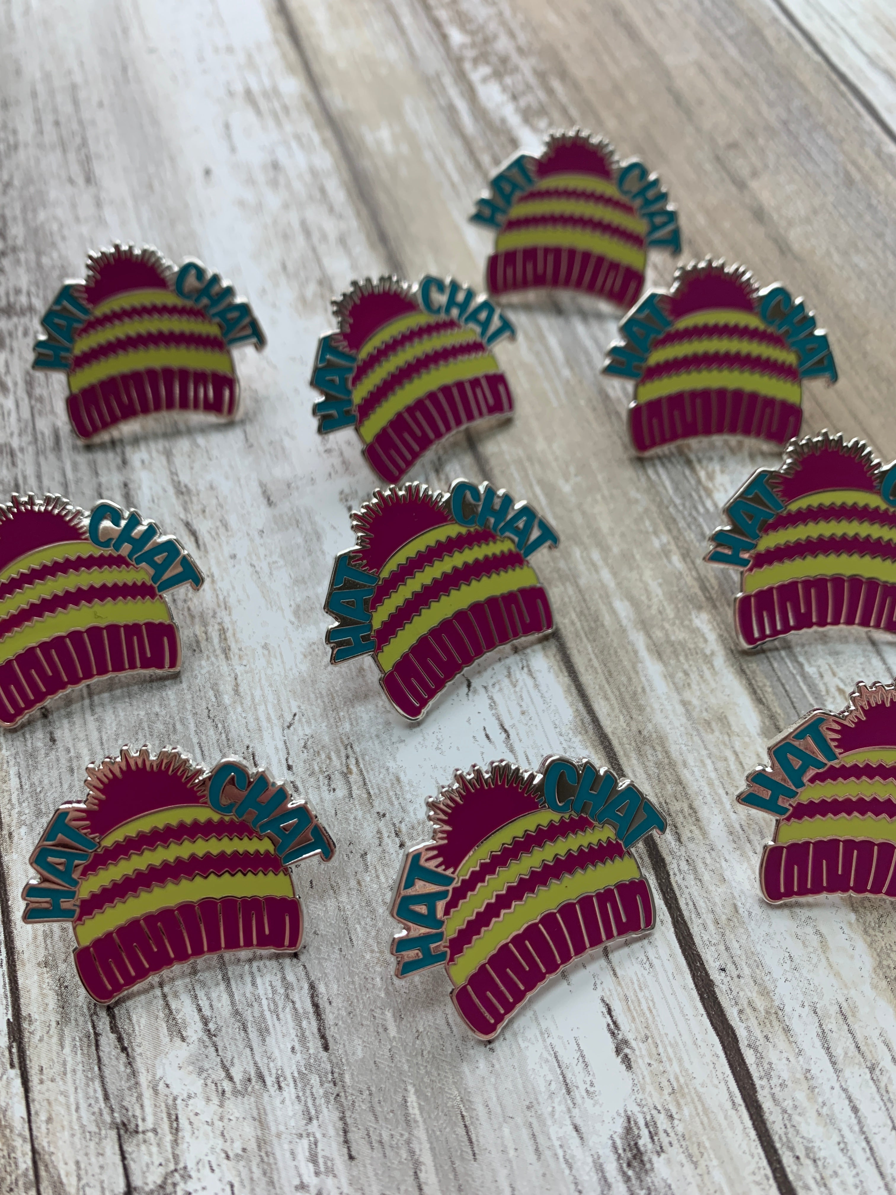 Hat Chat Enamel Pin