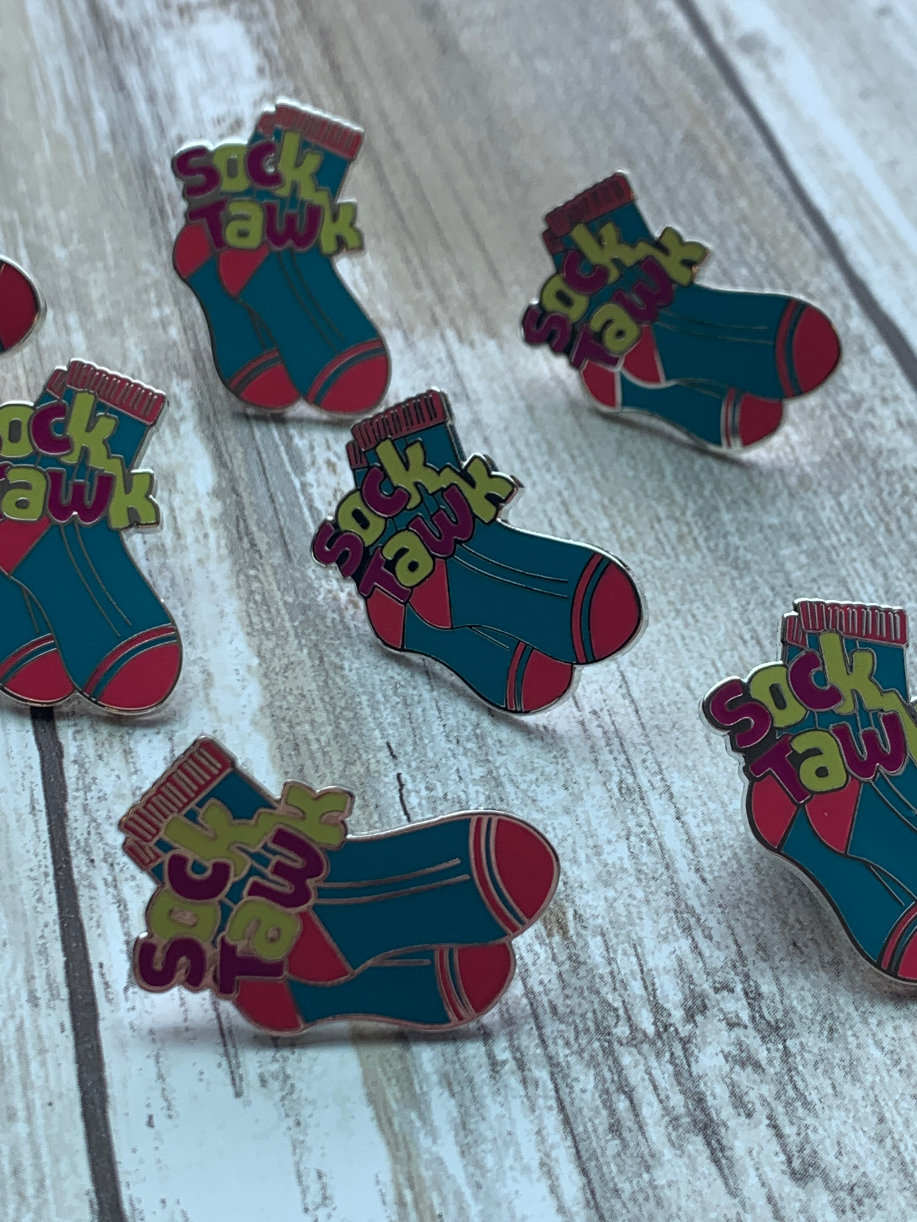 Sock Tawk Enamel Pin