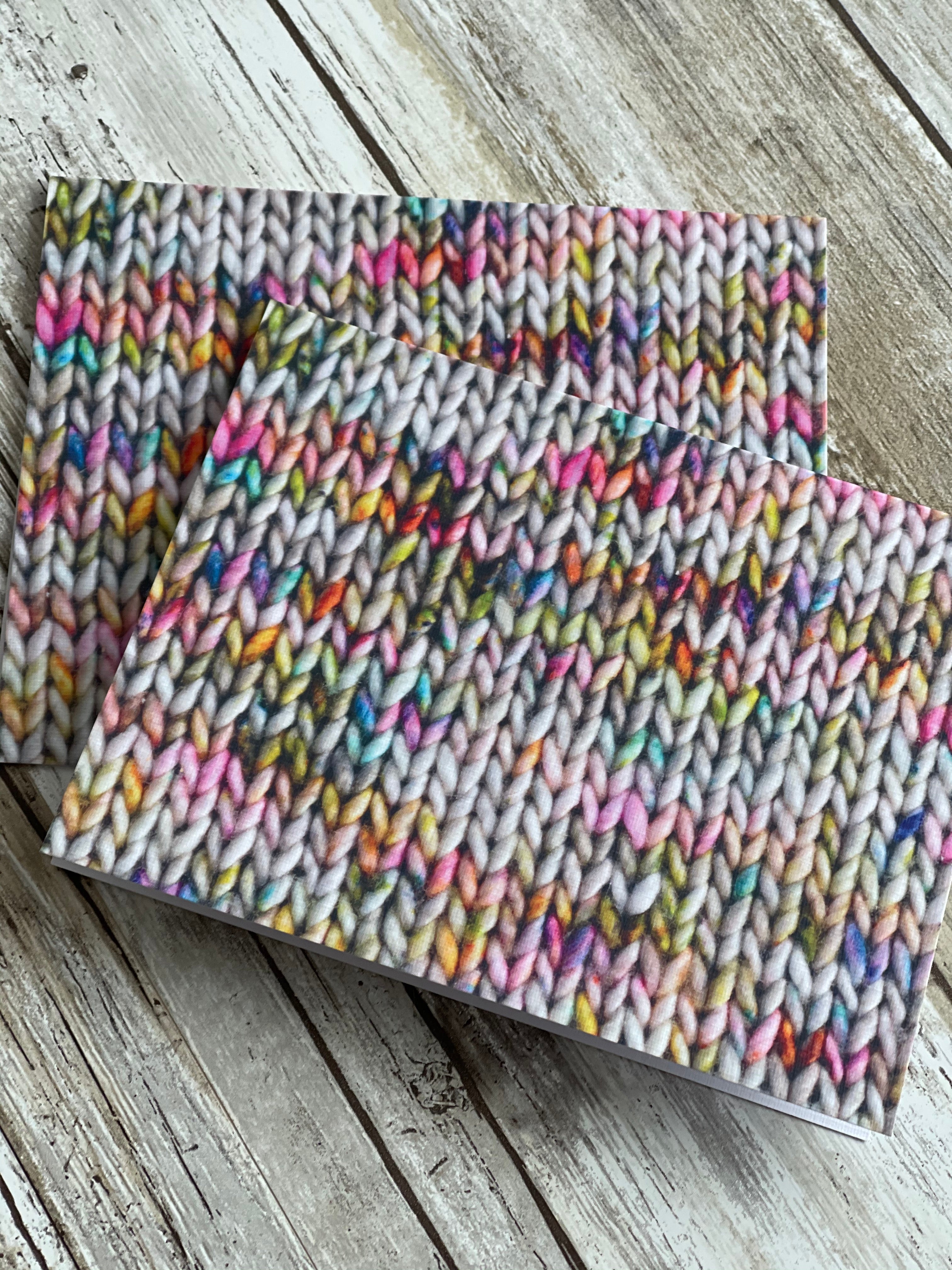 Knit Print Folded Note Cards 10pk